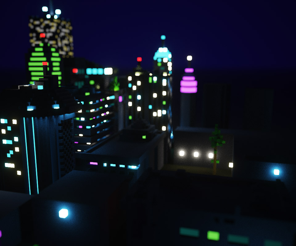 3d Voxel Mini City
